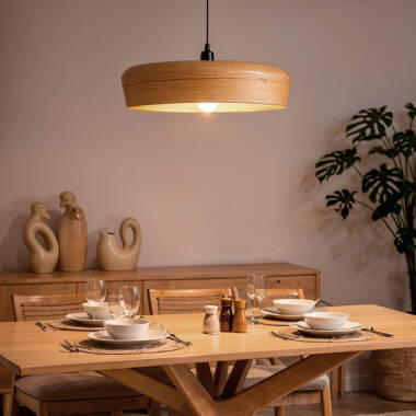 Lampa Wisząca Bambusowa Shuka Big Sari Ø500 mm ILUZZIA