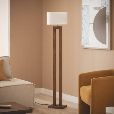 Stehlampe aus Holz Abner
