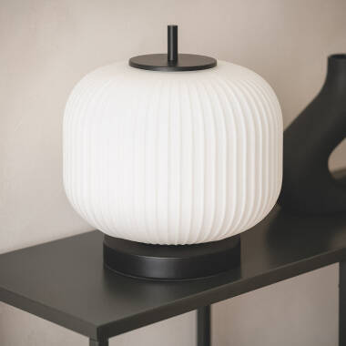 Lampada da Tavolo Metallo e Vetro Beca