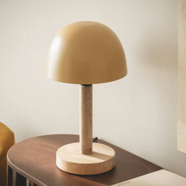 Lampa Stołowa z Metalu i Drewna Mallavi