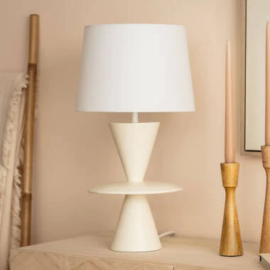 Lampe à Poser Résine et Tissu Wismar