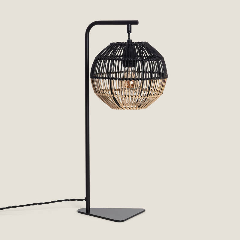 Bild von Tischlampe Rattan Kithnos