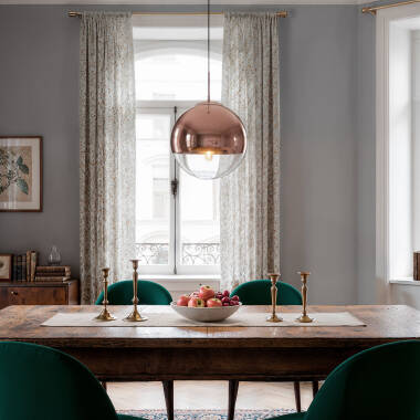 Bild von Pendelleuchte Metall und Glas Yelitza