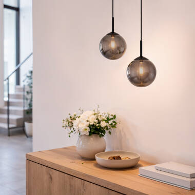 Bild von Pendelleuchte Glas Kubad