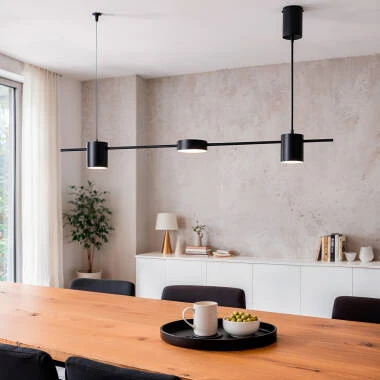 Suspension Linéaire LED 18W Metal et Verre  Kurna