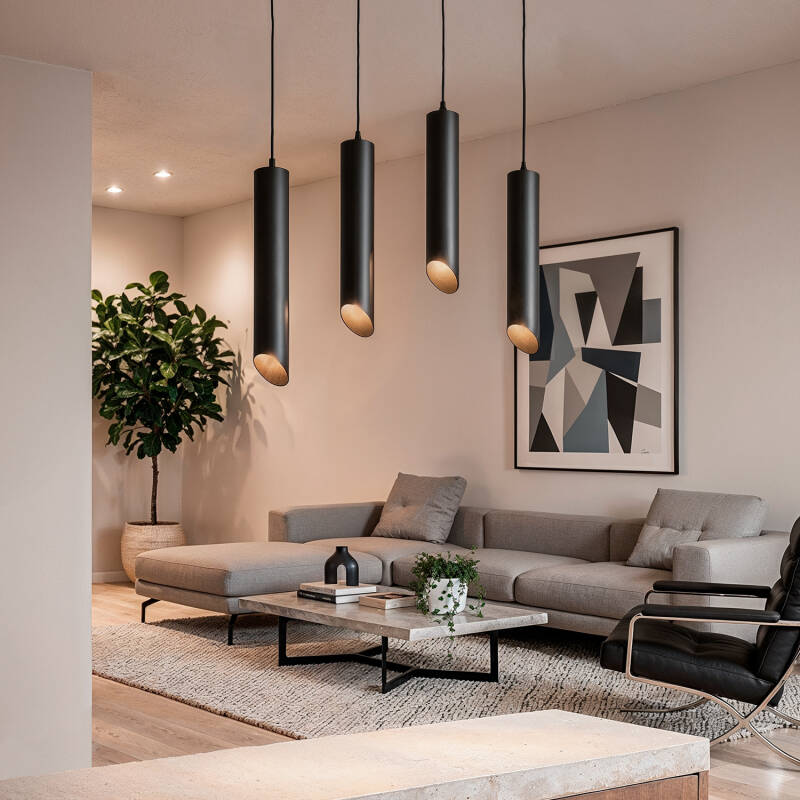 LEDKIA LIGHTING Lampada A Sospensione In Legno E Vetro, Design Elegante, Regolabile, Per Cucina/soggiorno, E27 (lampadina Non Inclusa)