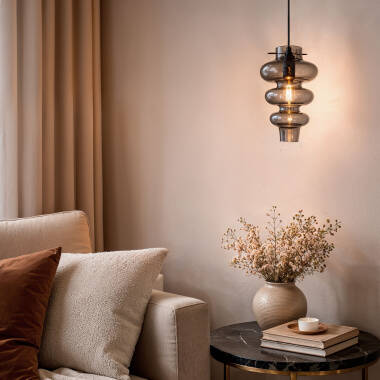 Bild von Pendelleuchte Glas Telder