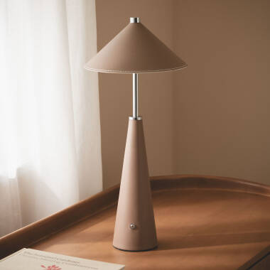 Lampe à Poser LED Portable Cuir et Métal avec Batterie USB Rechargeable Tyu Tule