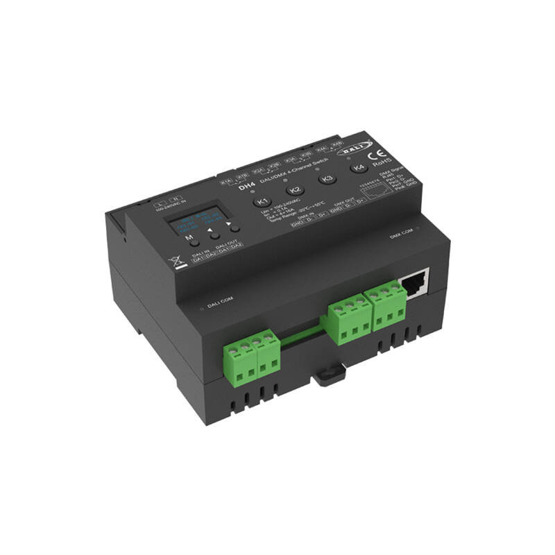Immagine di Controller Regolatore DALI-2/DMX 4 Canali SKYDANCE DH4 per Binario DIN
