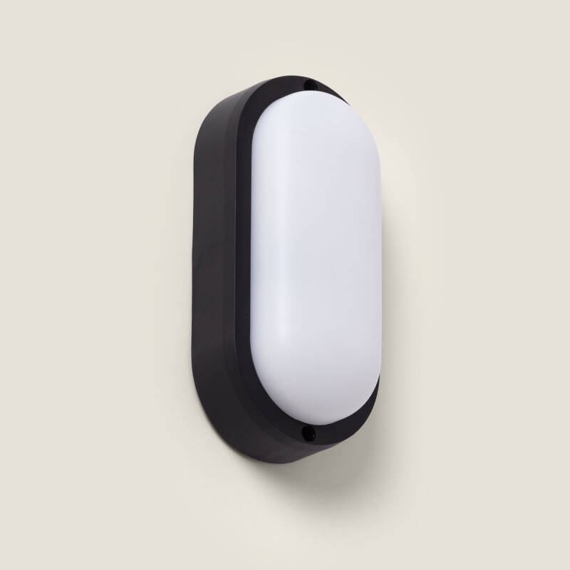 Image de Plafonnier LED Extérieur Ovale 15W Hublot Black IP65 85x173 mm 