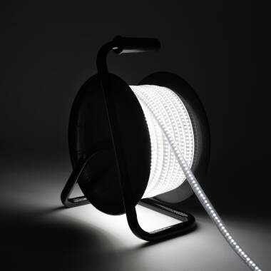LED-strip 220V met Haspel van 25 m 10W/m 1000lm/m IP65 voor Bouwplaatsen en Evenementen