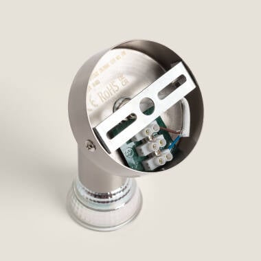 Image of Oasis Adjustable Aluminium 1 Spotlight Ceiling Lamp in Silver