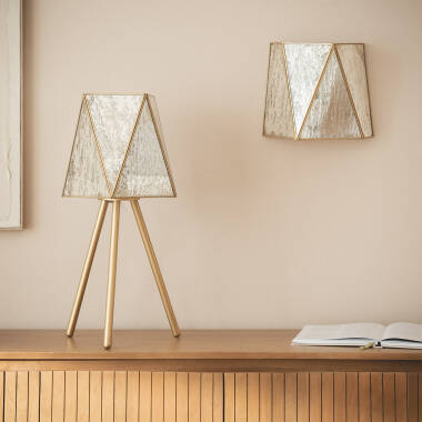 Image de Lampe à Poser Métal et Verre Mattina