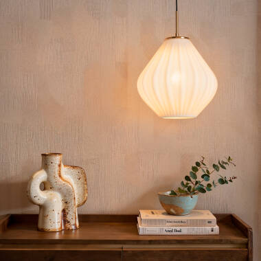 Pendelleuchte Metall und Glas Belisa