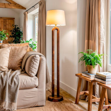 Afbeelding van Staande Lamp Hout Silta