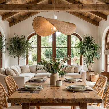 Afbeelding van Hanglamp van Natuurlijke Vezels Devmani ILUZZIA