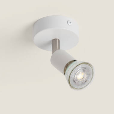Oasis Adjustable Aluminium 1 Spotlight Ceiling Lamp in White