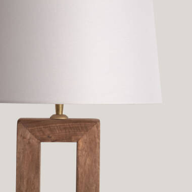 Bild von Tischlampe Holz Abner
