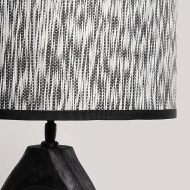 Afbeelding van Tafellamp van Hout Black Darshan ILUZZIA