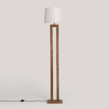 Stehlampe aus Holz Abner