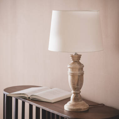 Lampa Stołowa z Drewna Hausa ILUZZIA