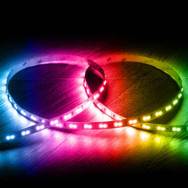 Ruban LED 24V RGBW SMD 120 LED/m 5m 13W/m Largeur 10mm Coupe 5cm IP20