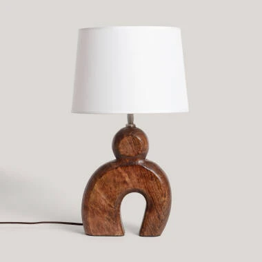 Tafellamp Hout Hunar II ILUZZIA