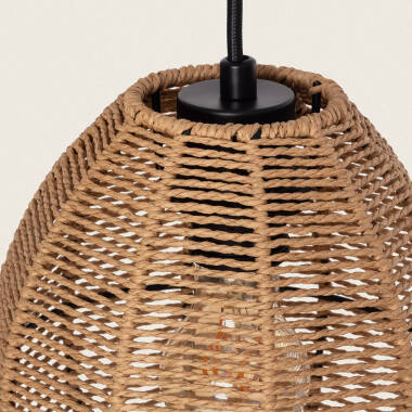 Image of Mahali Braided Paper Three Spotlight Pendant Lamp