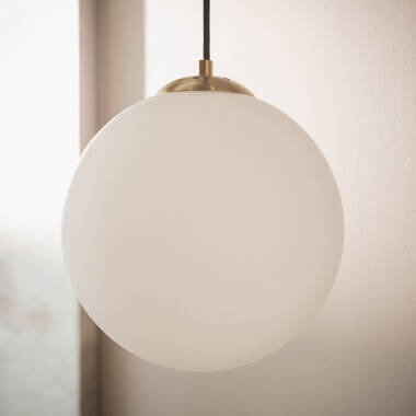 Hanglamp van Metaal en Glas Moonlight Brass