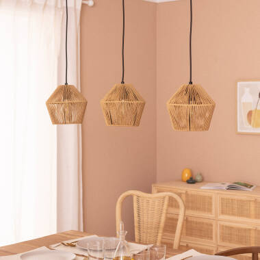 Lampa Wisząca z Plecionego Papieru Kirito 3-pkt