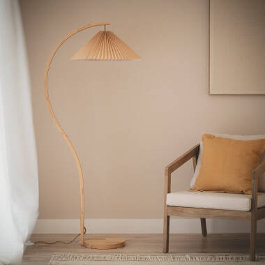 Lampa Stojąca Drewniana Luanda