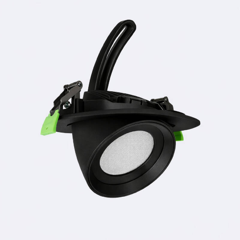 Image de Downlight LED Rond Orientable Chip OSRAM 120 lm/W LIFUD Coupe Ø 160 mm Noir