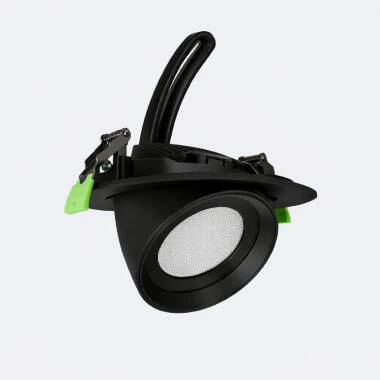 Downlight LED Circolare Orientabile Chip OSRAM 120 lm/W LIFUD Diametro Ø 160 mm Nero