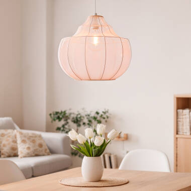 Hanglamp van Metaal en Stof Ayla