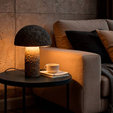 LED Tischlampe aus Dunklen Zement Besnica