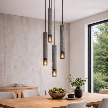 Dinska Cement 4 Spot Ceiling Light