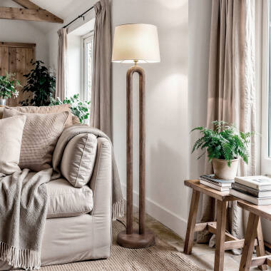 Bild von Stehlampe aus Holz Silta