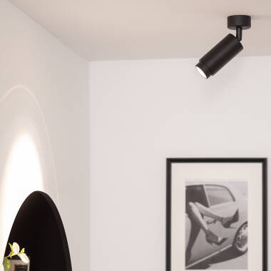 Agata Ceiling Mounted Aluminium Multi-angle 10-50º Spotlight GU10 Bulb Lampholder