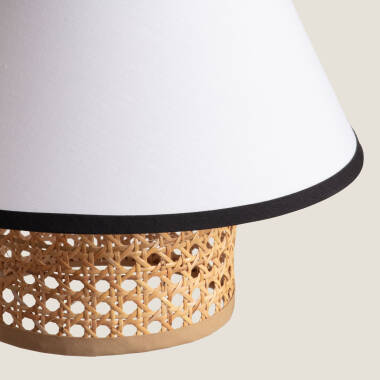 Image de Suspension Tissu et Rotin Kufila