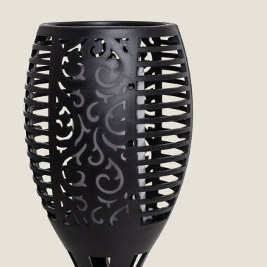 Image de Torche LED Solaire Effet Flamme sur Piquet 1W 78cm