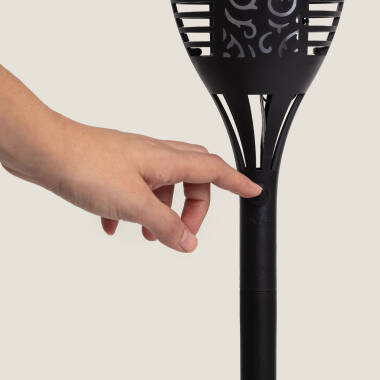 Image de Torche LED Solaire Effet Flamme sur Piquet 1W 78cm