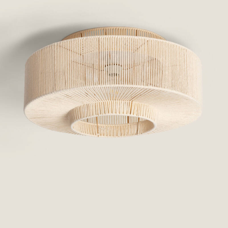 Immagine di Plafoniera da Soffitto in Corda di Cotone Aolani