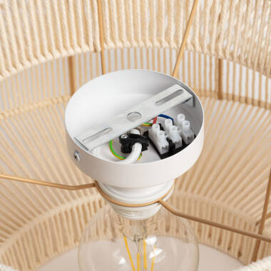 Immagine di Plafoniera da Soffitto in Corda di Cotone Aolani