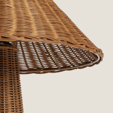 Bild von Tischlampe aus Rattan Nara