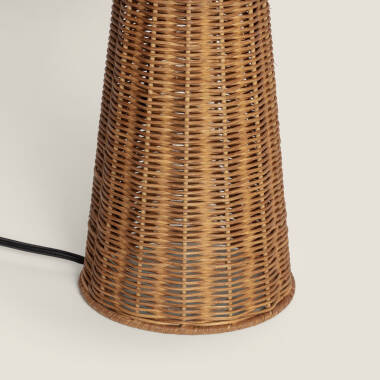 Bild von Tischlampe aus Rattan Nara