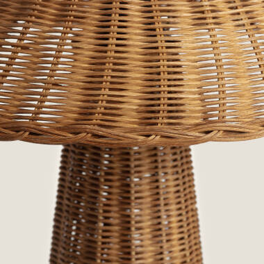 Bild von Tischlampe aus Rattan Nara