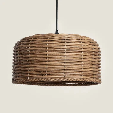 Lampada a Sospensione da Esterno effetto Rattan Léa Drum
