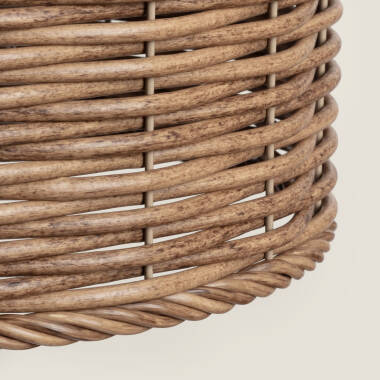 Afbeelding van Buitenhanglamp met rotan-Effect Léa Drum