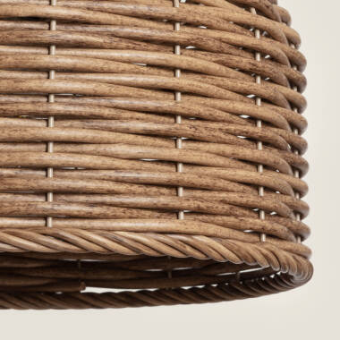 Afbeelding van Buitenhanglamp met rotan-Effect Léa Drum