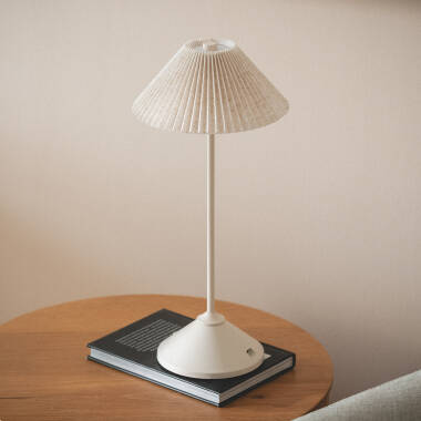 Lampada da Tavolo LED 3W Portatile Metallo con Batteria USB Ricaricabile Denwa